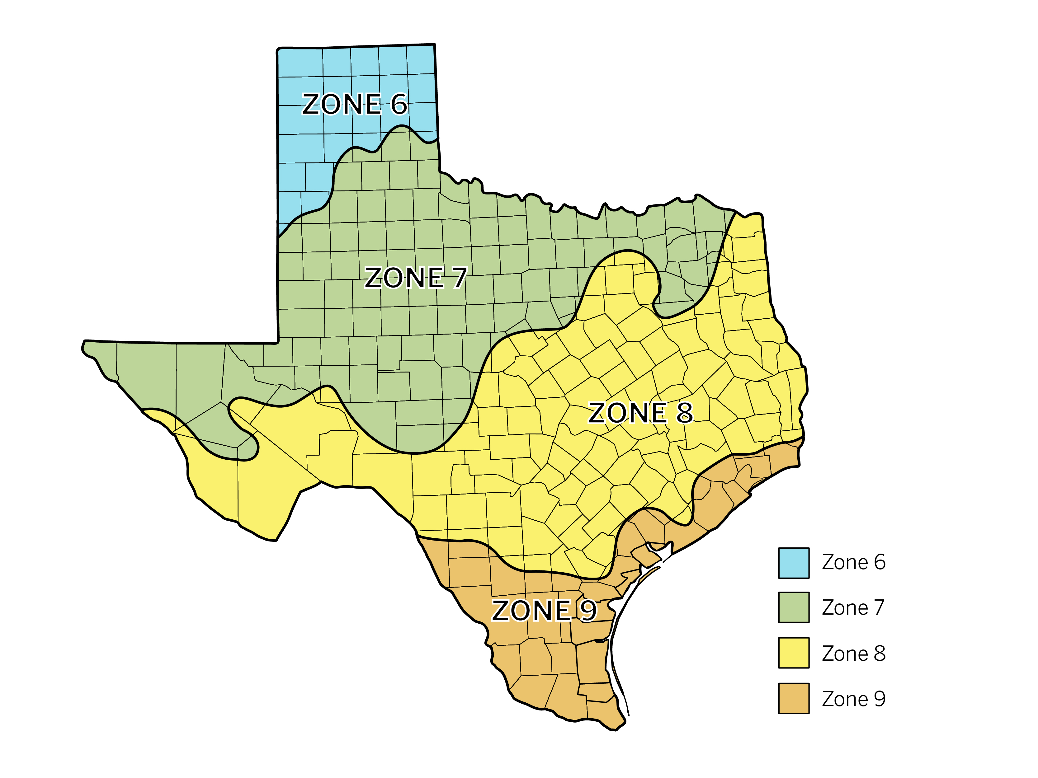 Gardening Zones Map Texas Bios Pics